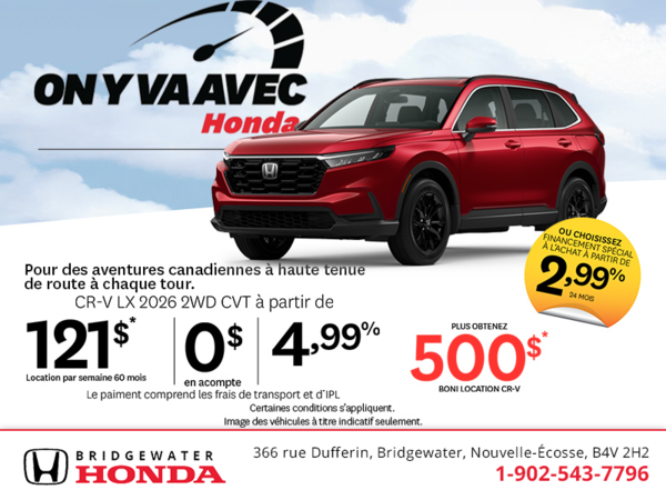 Obtenez le Honda CR-V 2026 !