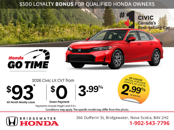 Get the 2026 Honda Civic!