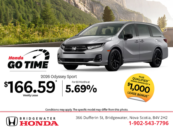 Get the 2026 Honda Odyssey! 