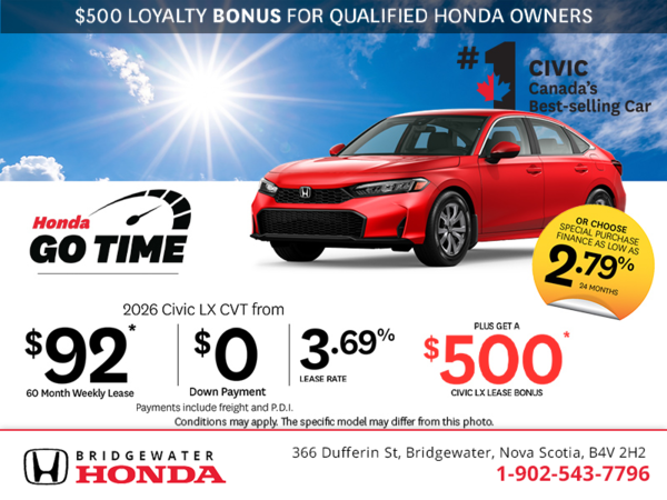 Get the 2026 Honda Civic!