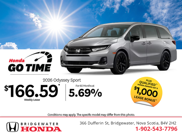 Get the 2026 Honda Odyssey! 
