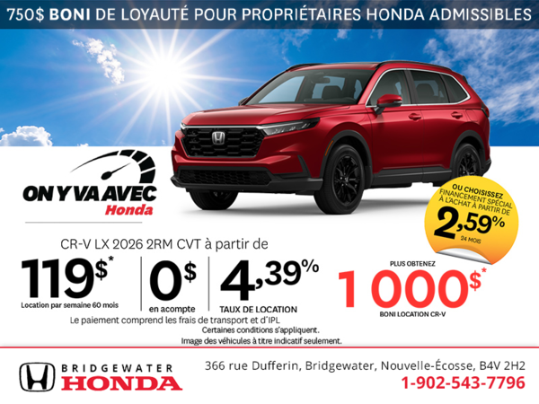 Obtenez la Honda CR-V 2026 !