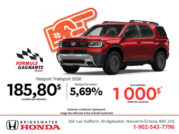 Procurez-vous la Honda Passport 2026 !