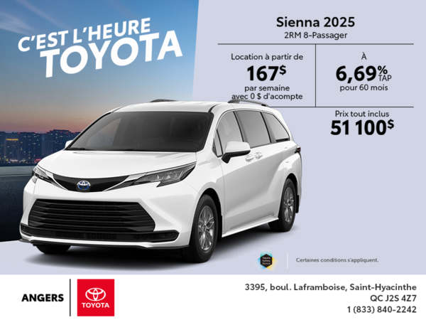 Toyota Sienna Hybrid 2025
