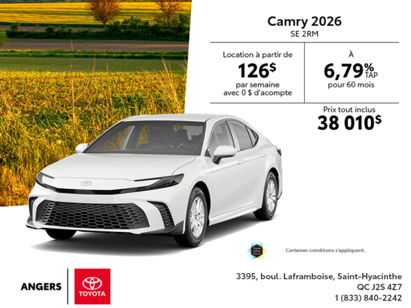 Toyota Camry Hybride SE 2RM 2026