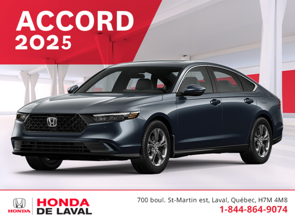 Obtenez la Honda Accord 2025 !