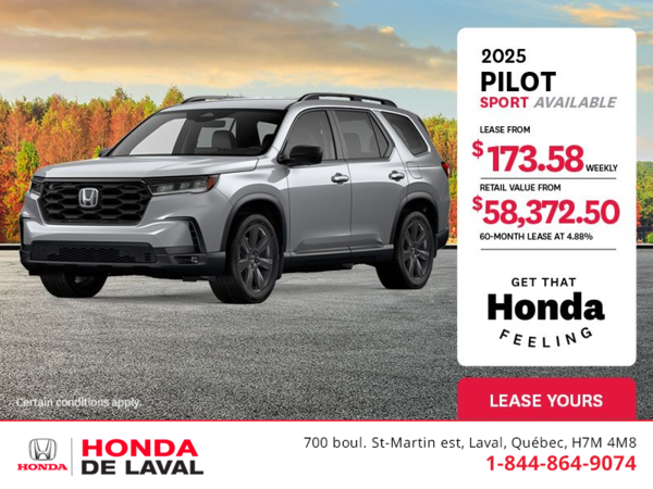 Get the 2025 Honda Pilot!