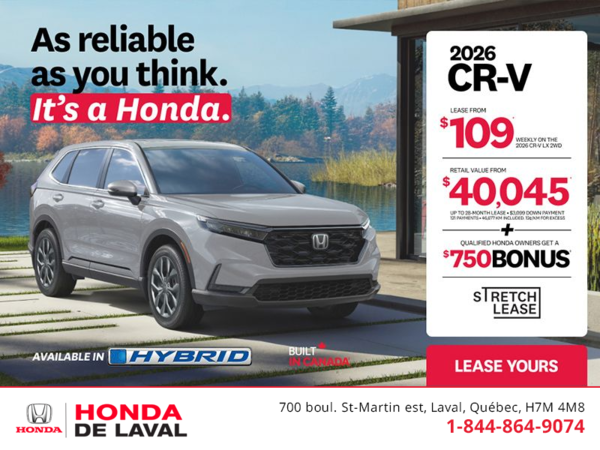 Get the 2026 Honda CR-V! 