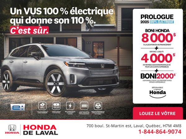 Obtenez le Honda Prologue 2025 !