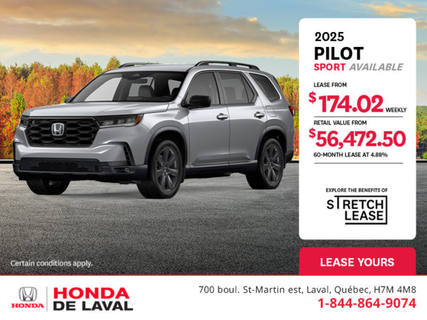 Get the 2025 Honda Pilot! 