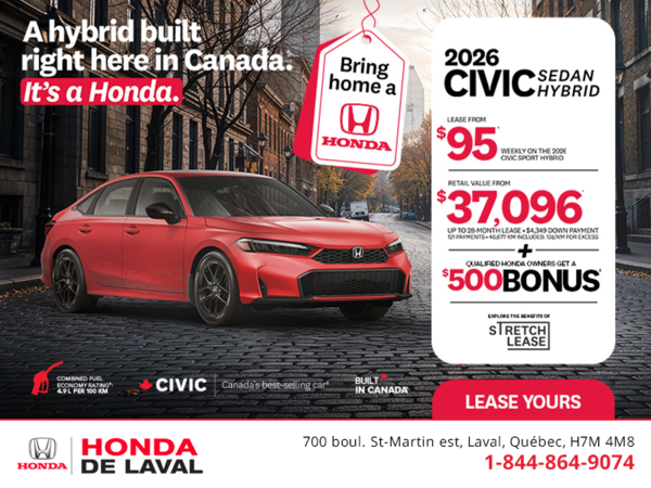 Get the 2026 Honda Civic Sedan Hybrid! 