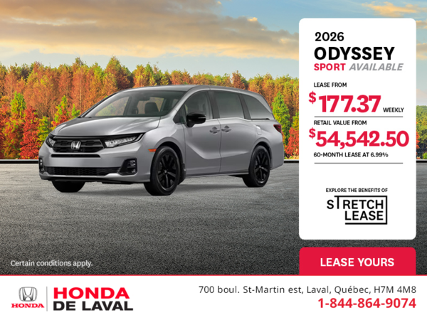 Get the 2026 Honda Odyssey! 