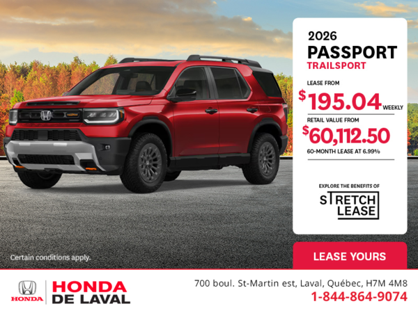 Get the 2026 Honda Passport! 