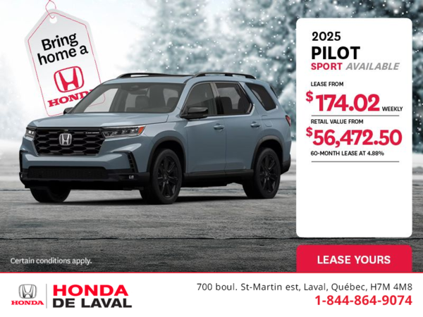 Get the 2025 Honda Pilot! 
