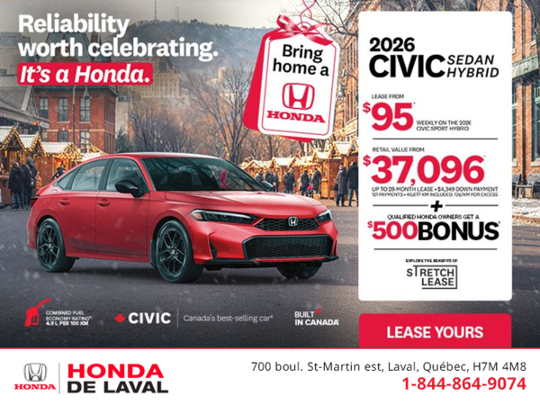 Get the 2026 Honda Civic Sedan Hybrid! 