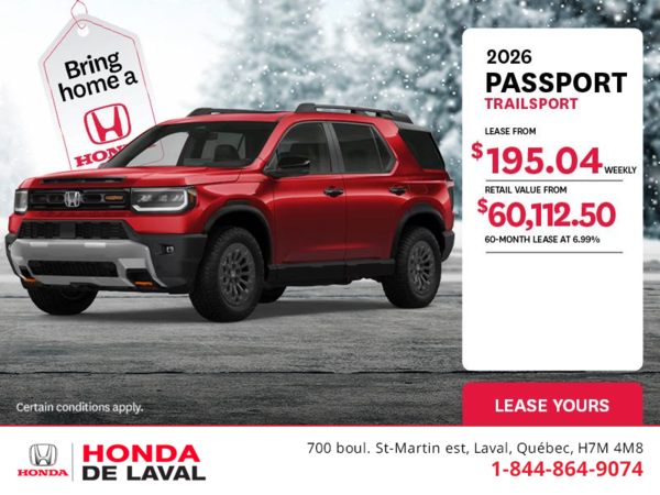 Get the 2026 Honda Passport! 
