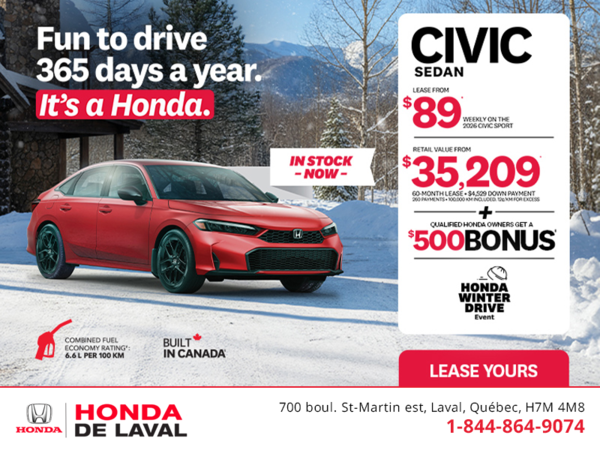 Get the 2026 Honda Civic Sedan! 