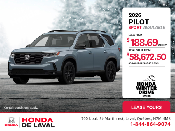 Get the 2026 Honda Pilot! 