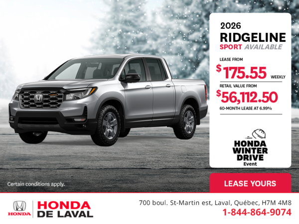 Get the 2026 Honda Ridgeline! 