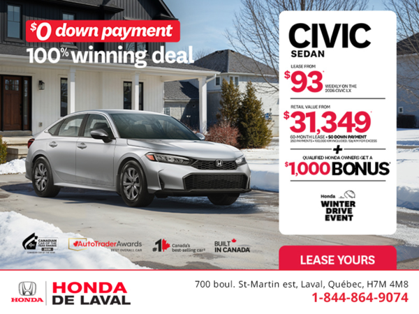 Get the 2026 Honda Civic Sedan! 