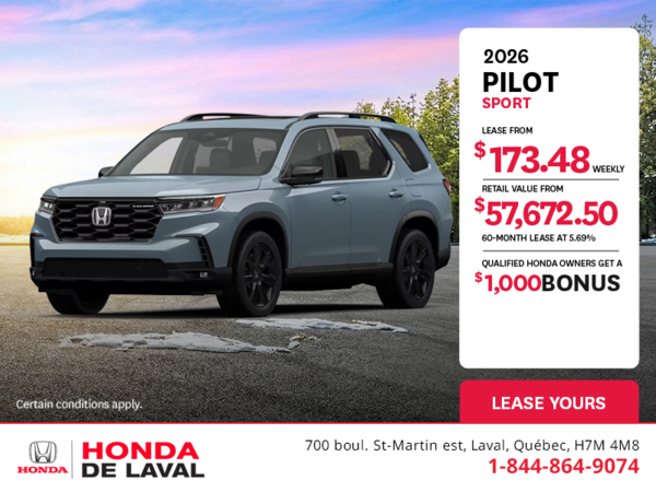 Get the 2026 Honda Pilot! 