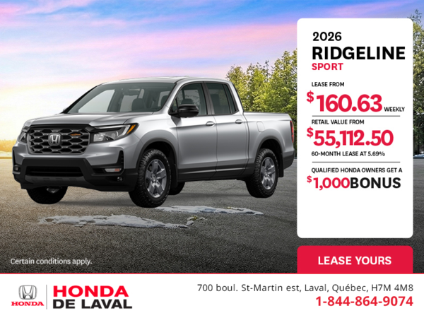 Get the 2026 Honda Ridgeline! 