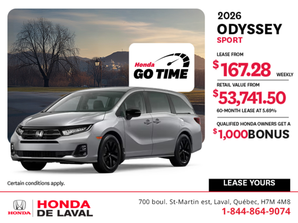 Get the 2026 Honda Odyssey! 