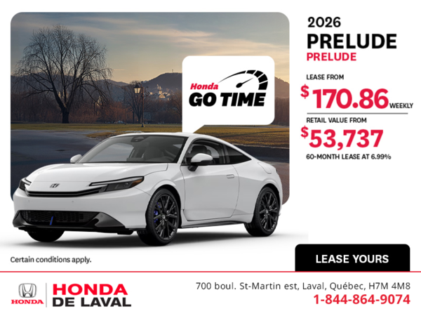 Get the 2026 Honda Prelude! 