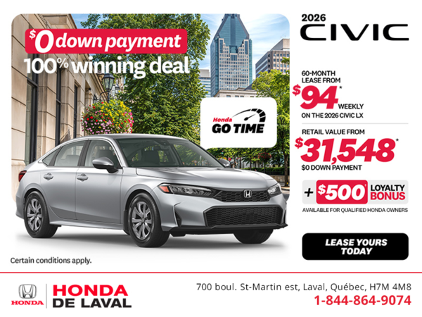 Get the 2026 Honda Civic! 