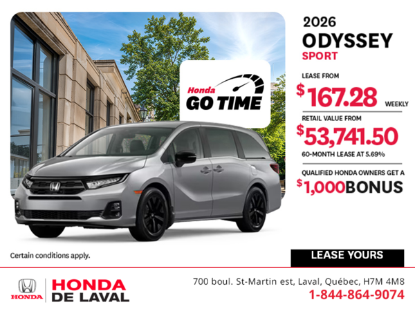 Get the 2026 Honda Odyssey! 