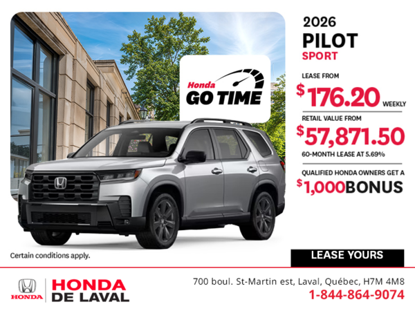 Get the 2026 Honda Pilot! 