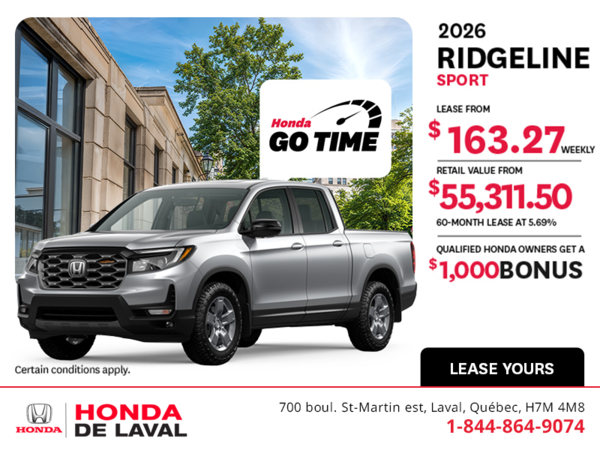 Get the 2026 Honda Ridgeline! 