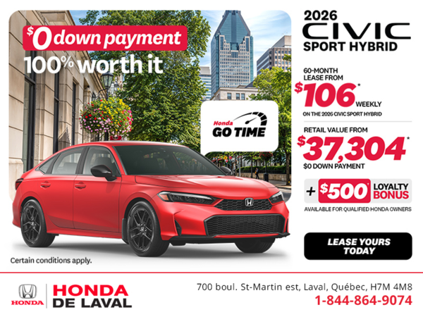 Get the 2026 Honda Civic Sedan Hybrid! 