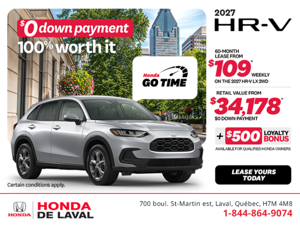 Get the 2027 Honda HR-V! 