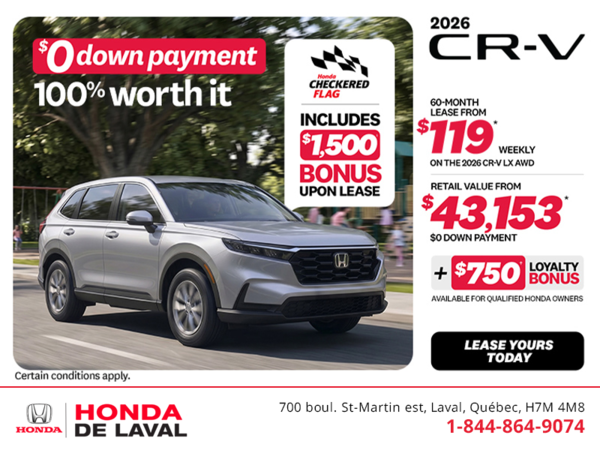 Get the 2026 Honda CR-V! 