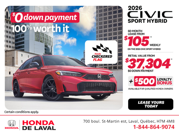 Get the 2026 Honda Civic Sedan Hybrid! 