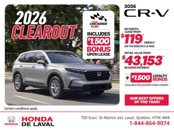 Get the 2026 Honda CR-V! 