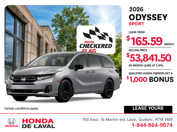 Get the 2026 Honda Odyssey! 