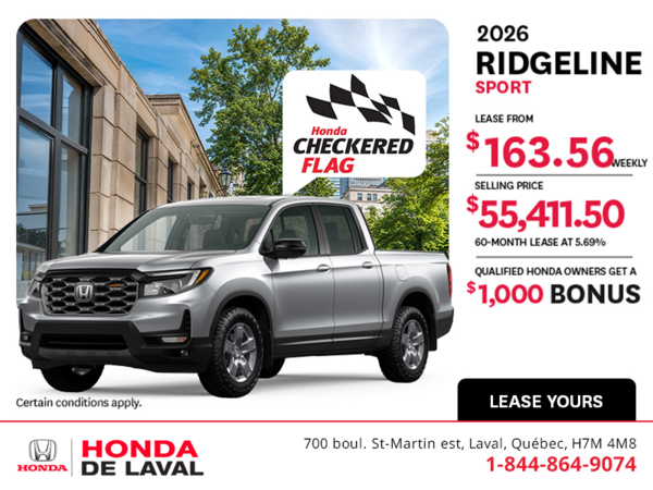 Get the 2026 Honda Ridgeline! 