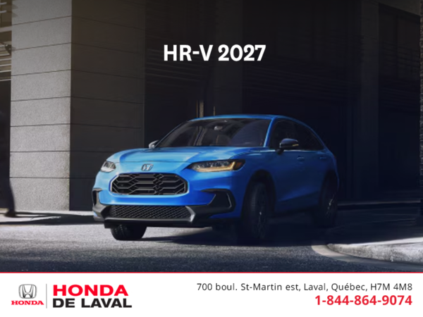 Obtenez la Honda HR-V 2027!