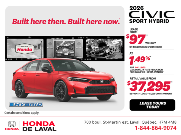 Get the 2026 Honda Civic Sedan Hybrid! 