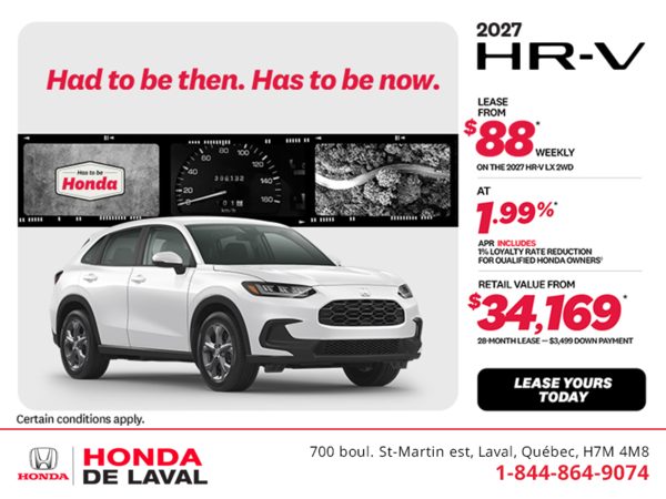 Get the 2027 Honda HR-V! 