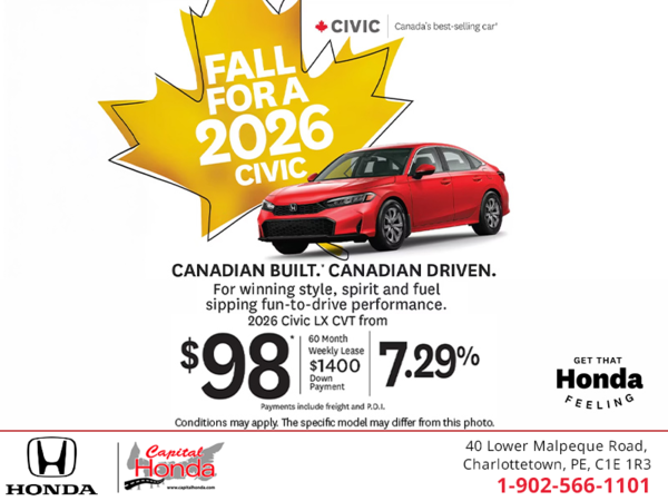 Get the 2026 Honda Civic!