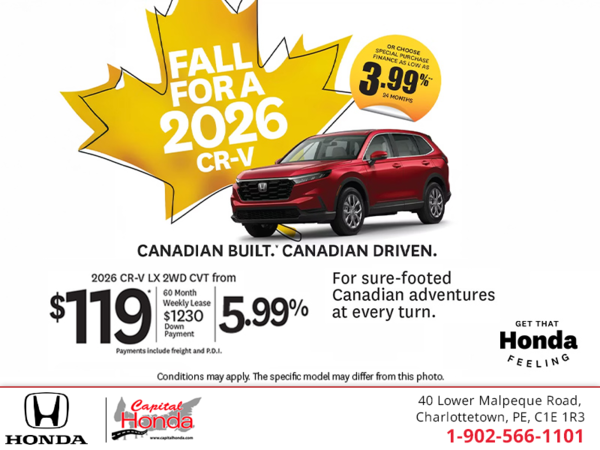 Get the 2026 Honda CR-V! 