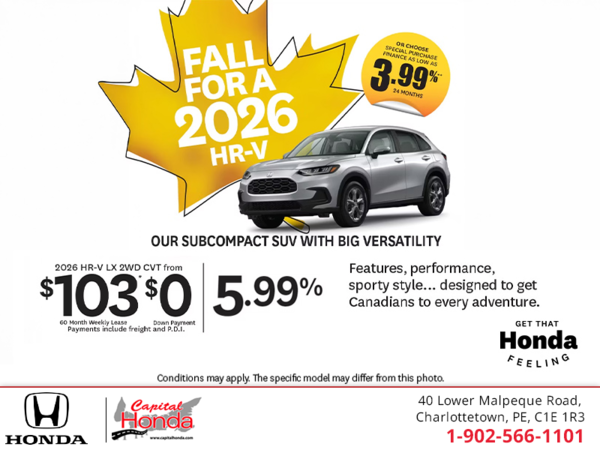 Get the 2026 Honda HR-V!