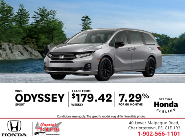 Get the 2026 Honda Odyssey!