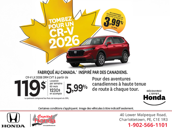 Obtenez le Honda CR-V 2026 !