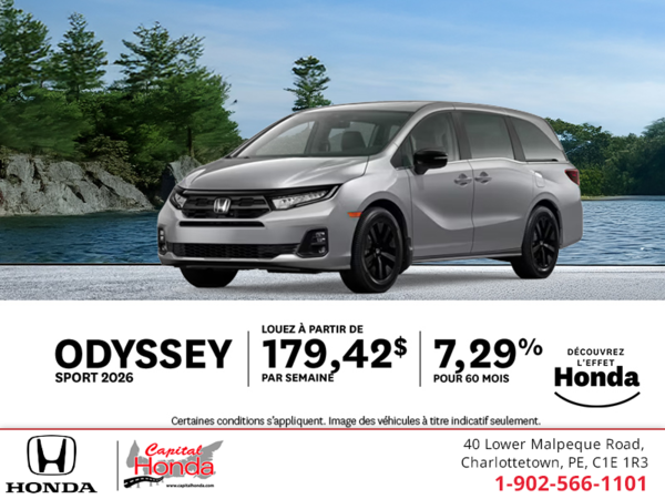 Obtenez le Honda Odyssey 2026 !