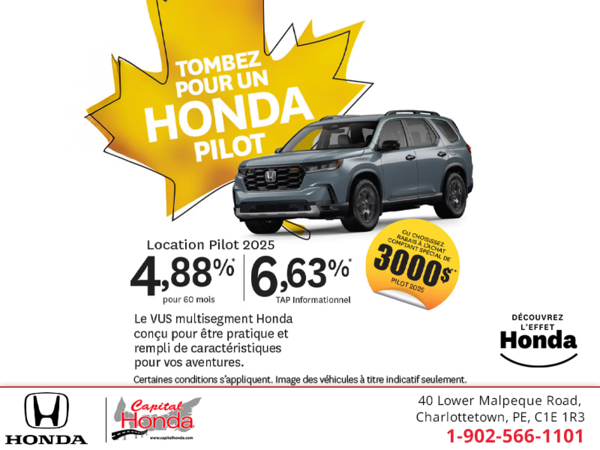 Obtenez le Honda Pilot 2025 !