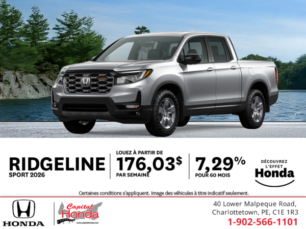 Obtenez le Honda Ridgeline 2026 !